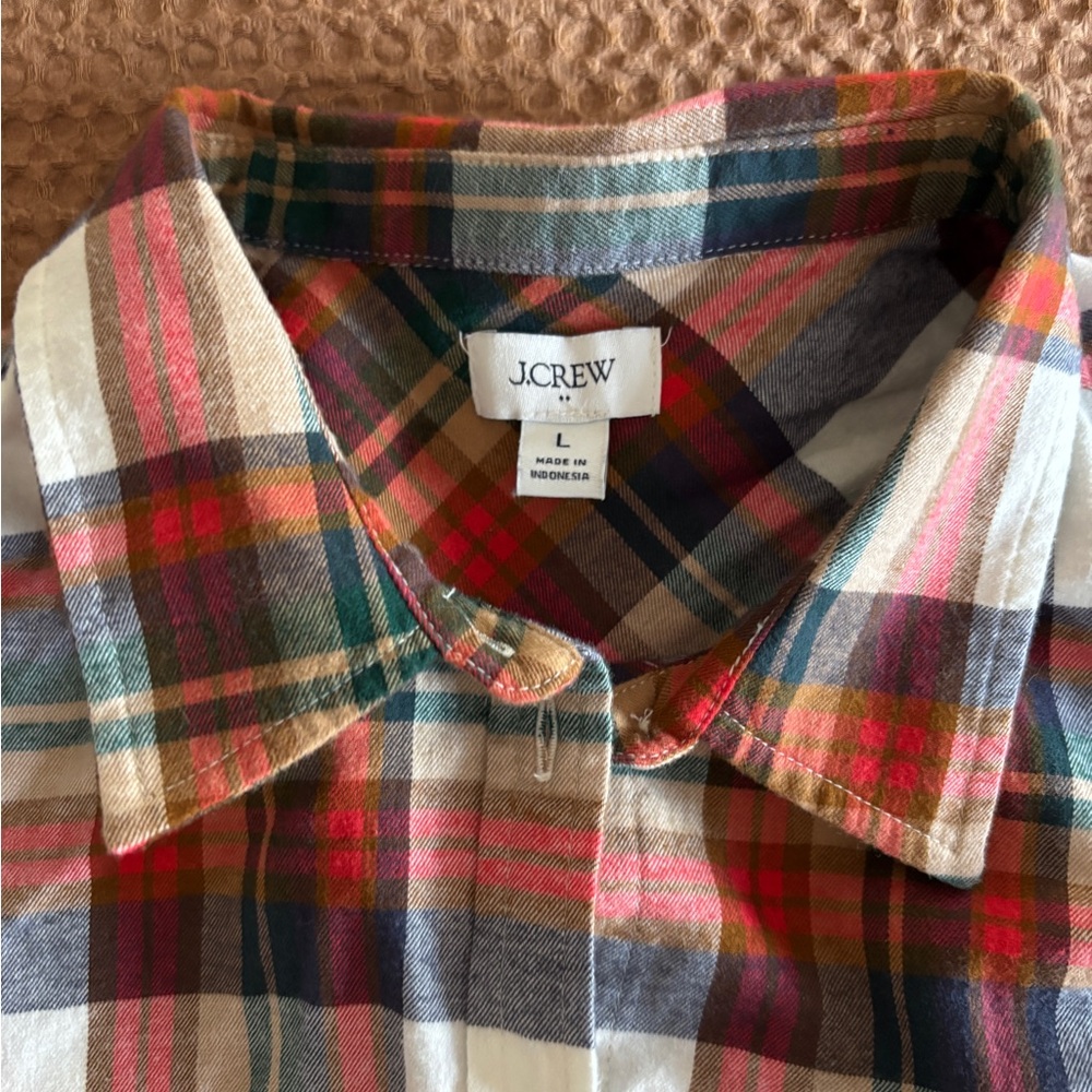 J. Crew Multicolor Plaid Button Down Shirt - Picture 2 of 4